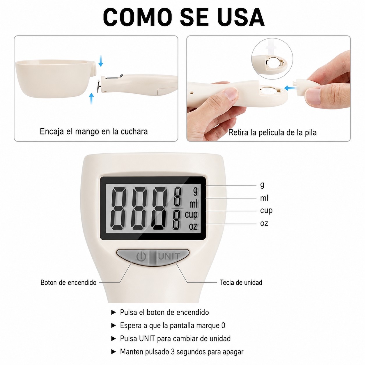 Medidor Digital de Comida con Pantalla — Perros y Gatos
