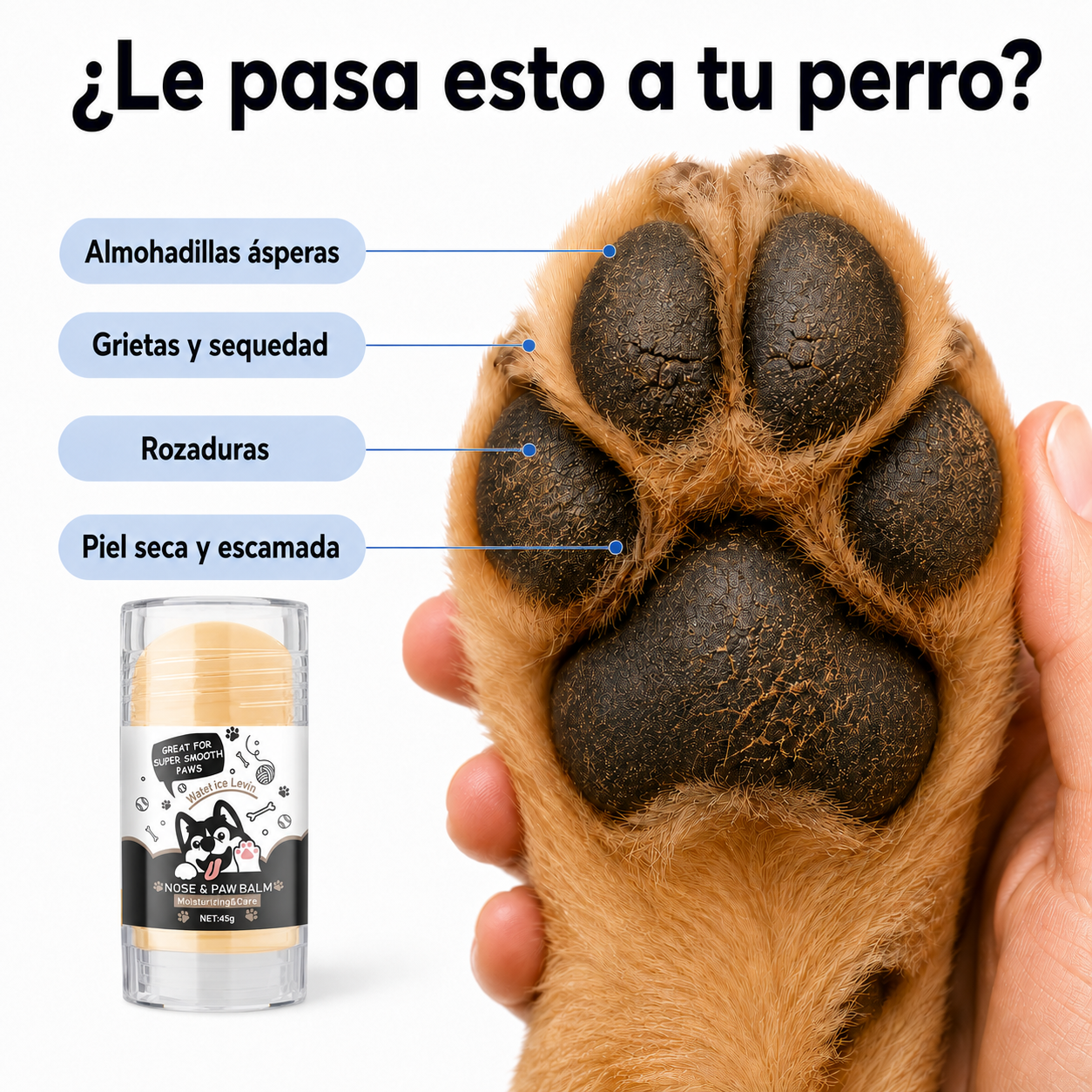 Stick Hidratante para Nariz y Almohadillas — Perros y Gatos