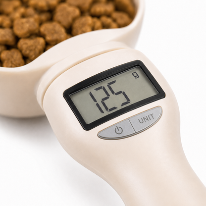 Medidor Digital de Comida con Pantalla — Perros y Gatos
